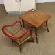 Ensemble table et fauteuil en rotin enfants