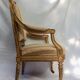 Queen's chair in gilded wood Louis XVI style