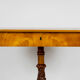 Danish Biedermeier elm occasional table with carved base and drawer