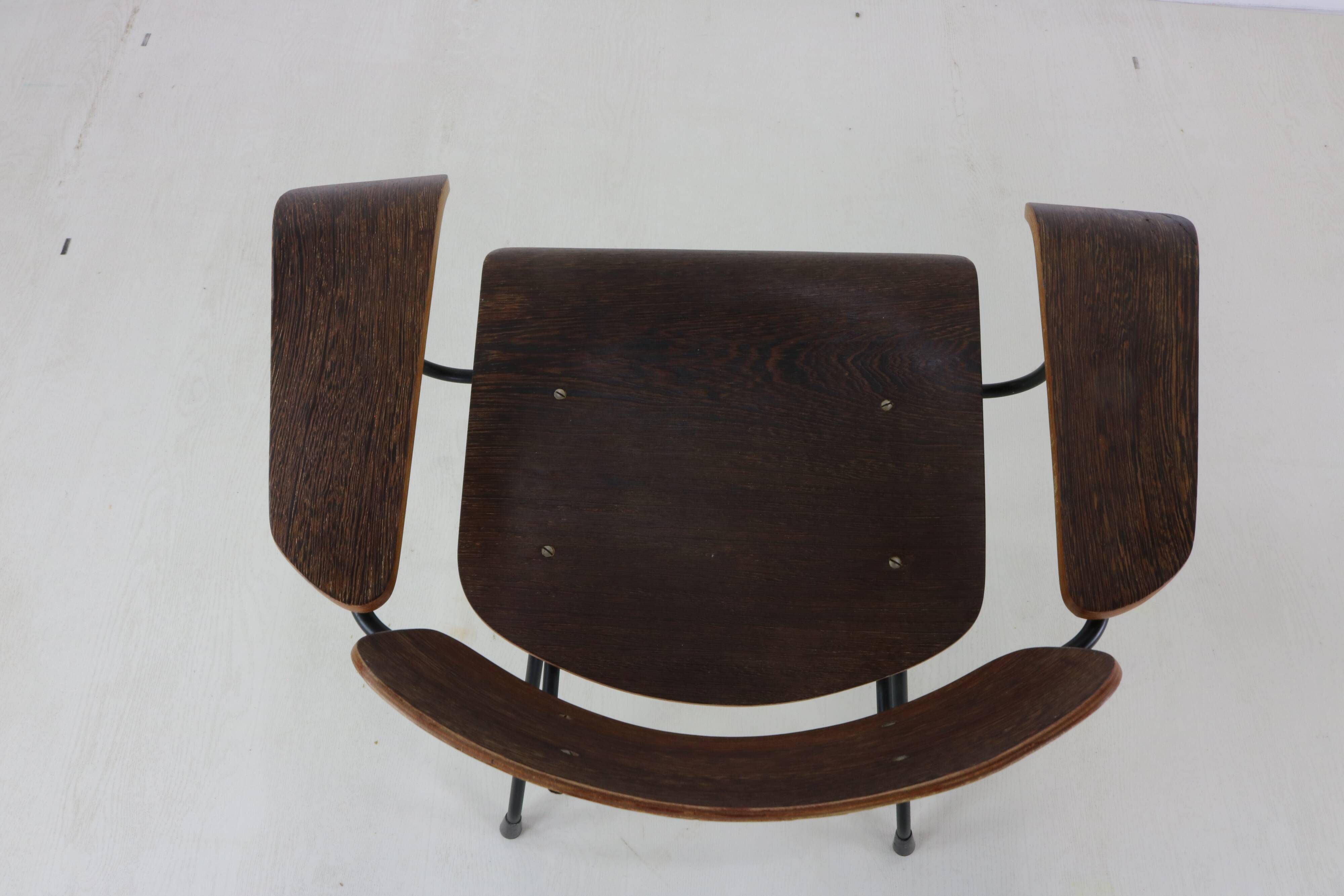 Sixties bent plywood design lounge chair by Tjerk Reijenga for Pilastro Hol
