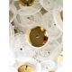 Contemporary Venied-White Disks Murano Glass Flush Mount by Simoeng