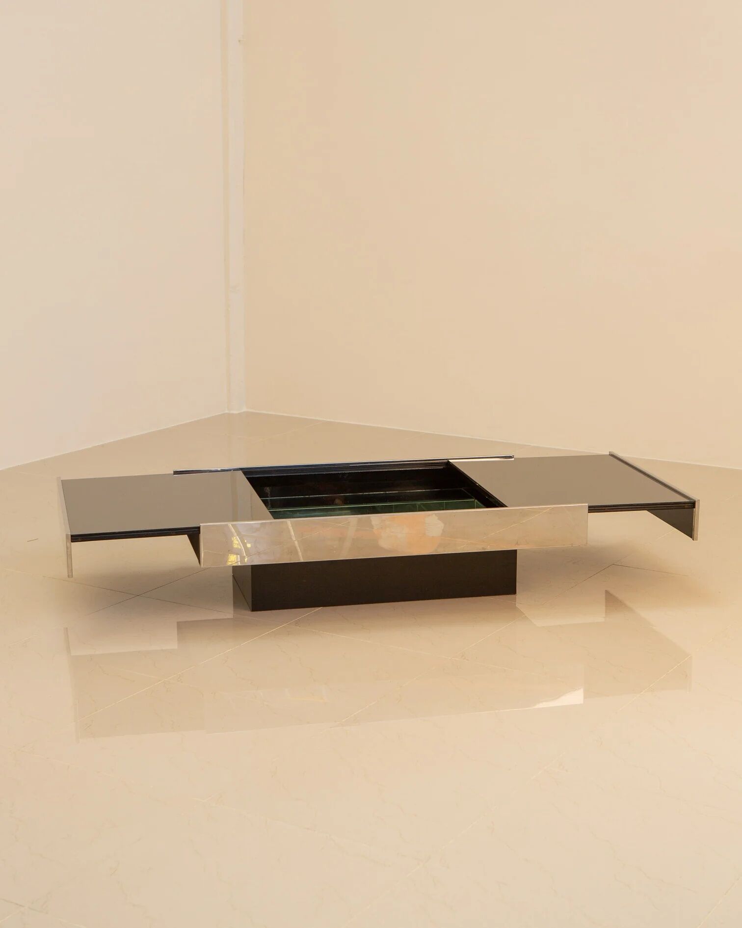 "Bar" coffee table by Willy Rizzo for Cidue 70's
