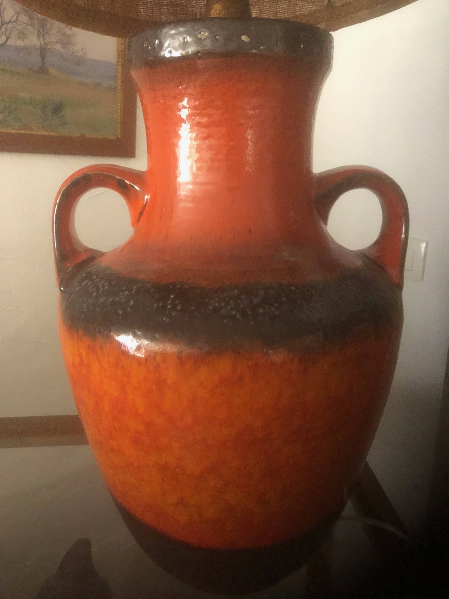 Large vintage ceramic lamp base