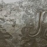 Pewter vase, "Young woman picking a water lily", signed P. Jean, Art Nouveau early twentieth century