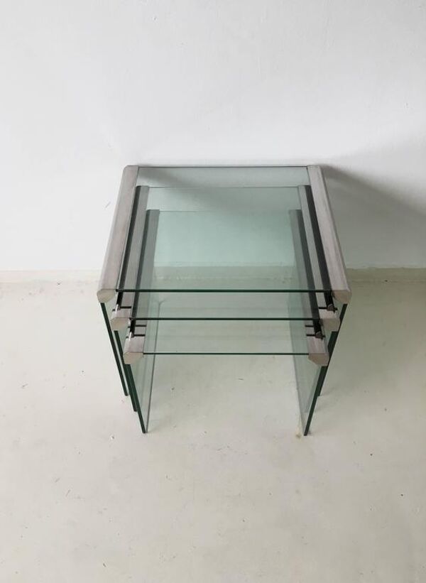 Ensemble de trois tables gigognes T35 de Galotti & Radice 1975