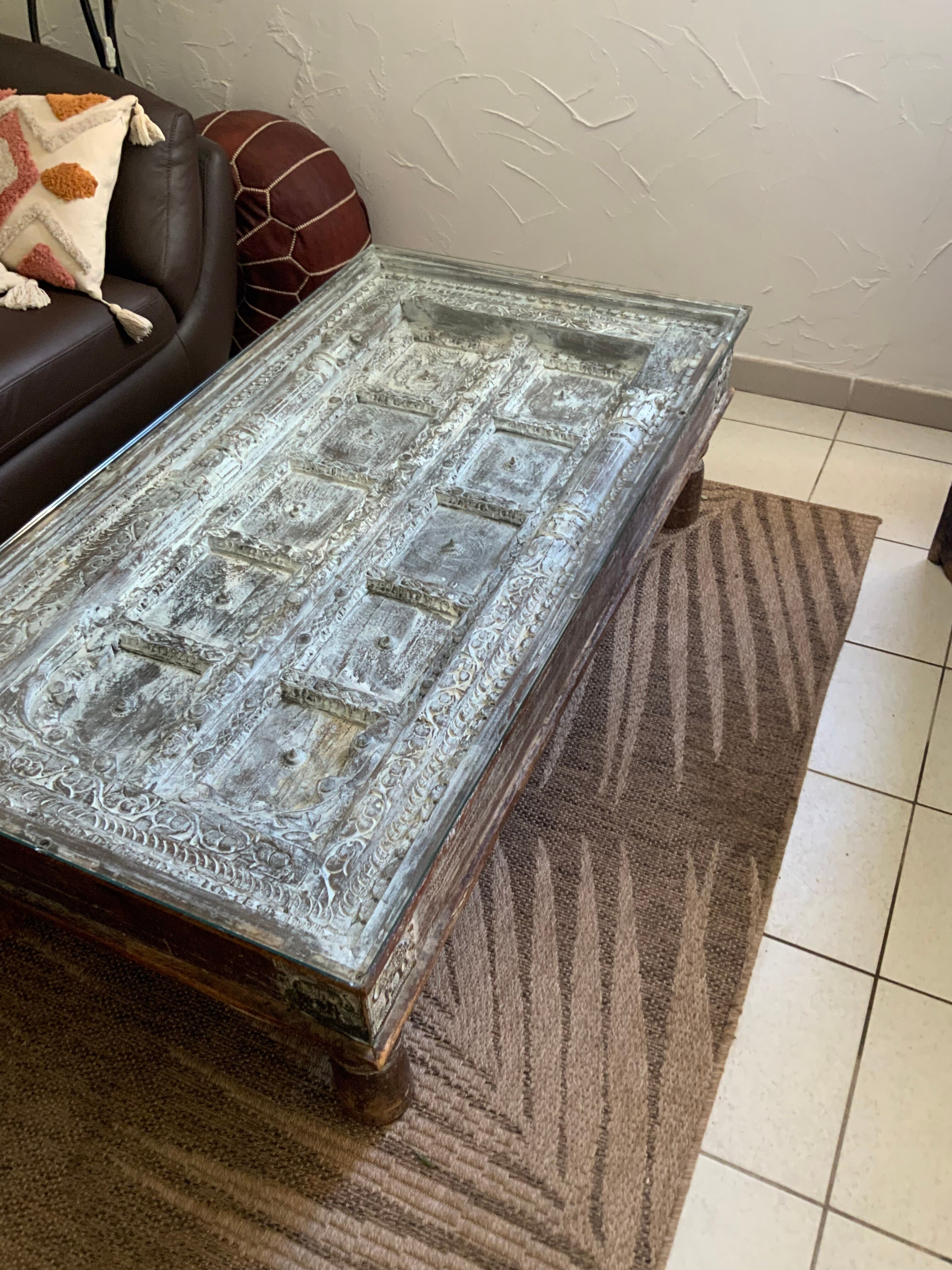Coffee table, Hindu style, Pakistani, handmade