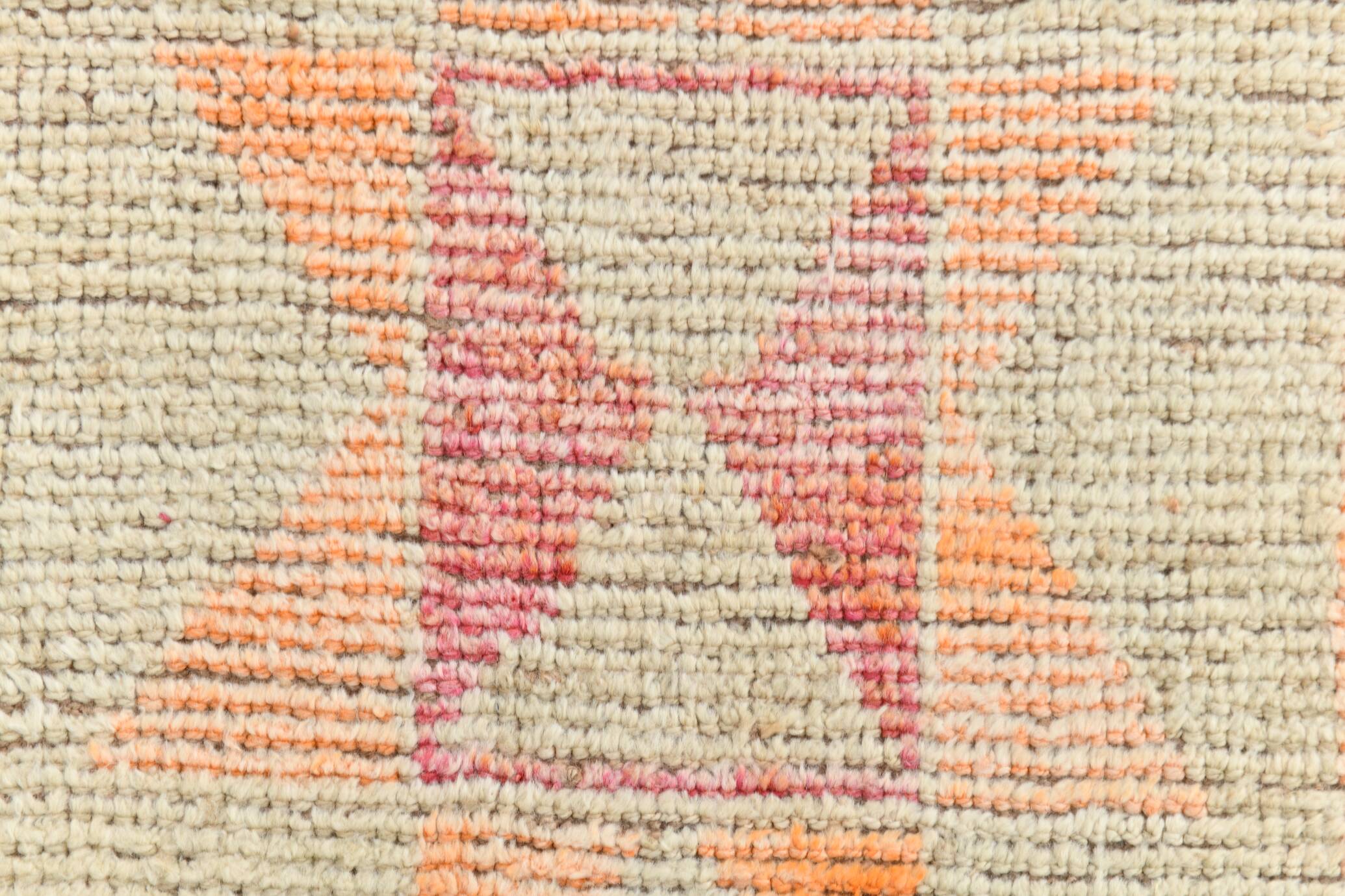 3x11 Light Pink Orientel Vintage Runner Rug, 96x333Cm