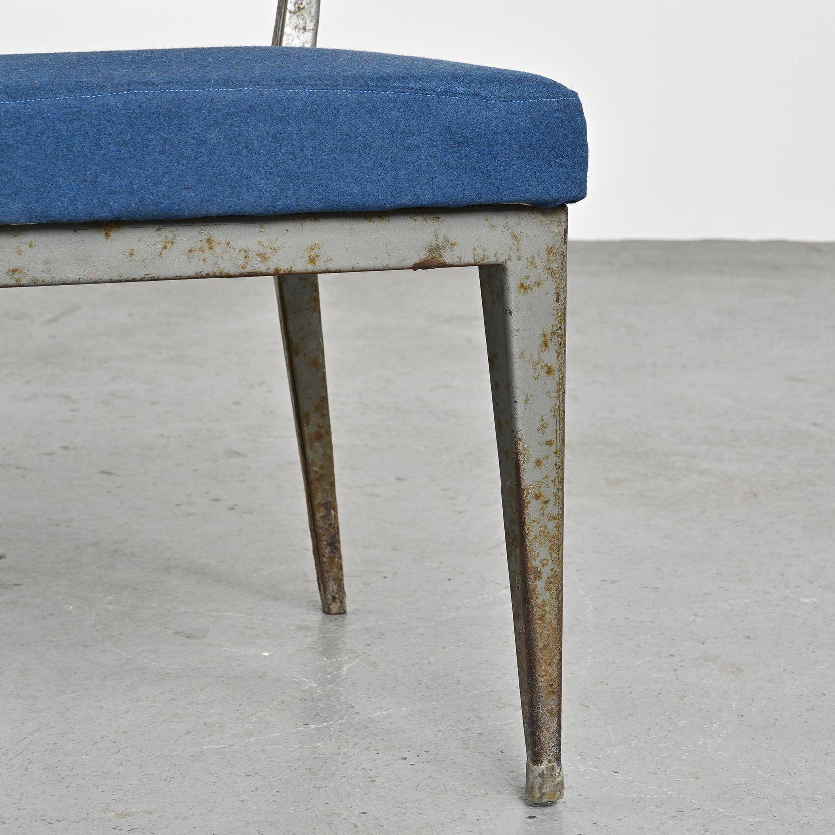 Chaise en métal de Cansado, circa 1960