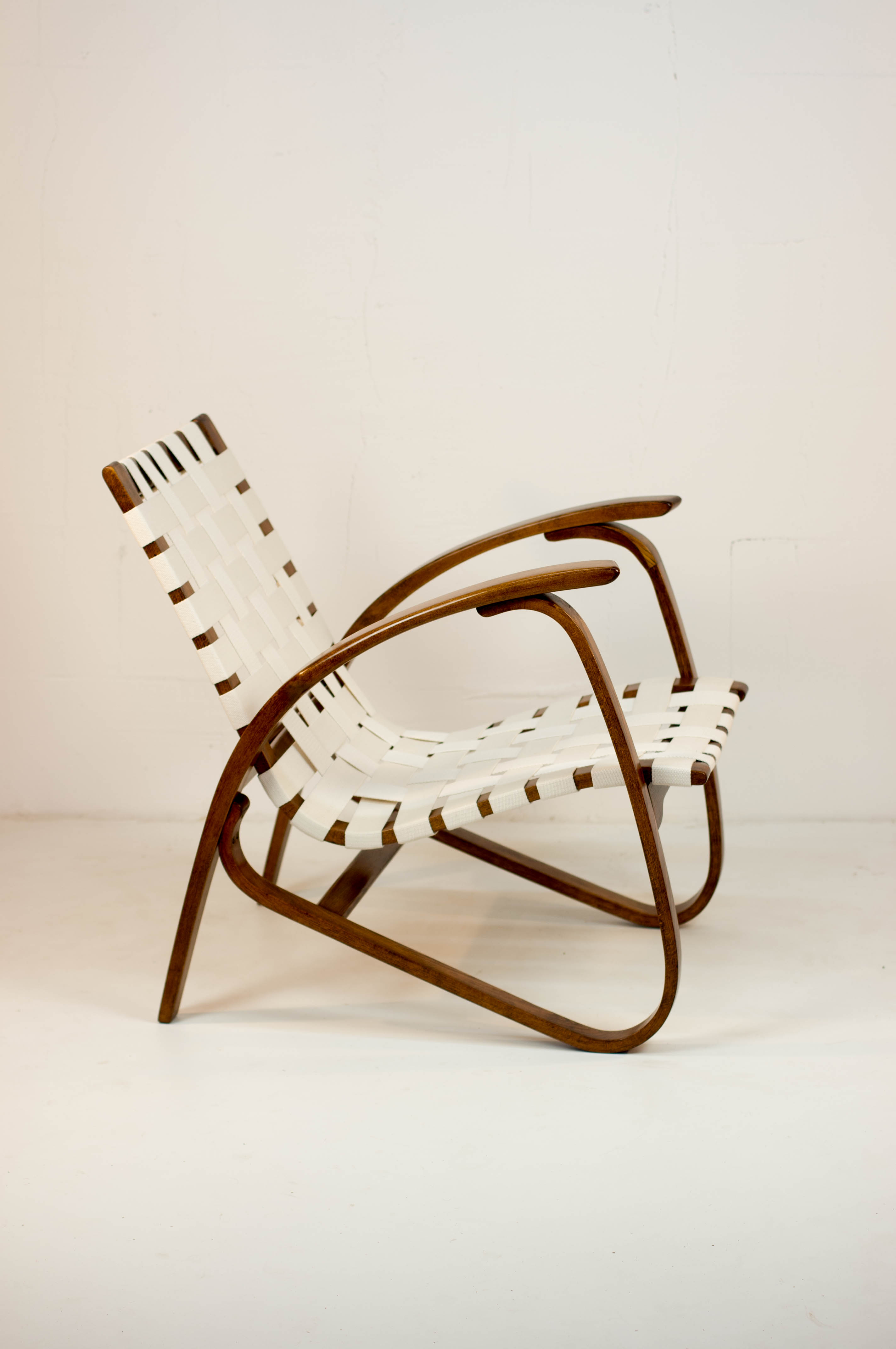 Art deco armchair by Jan Vanek, 1930s, restored