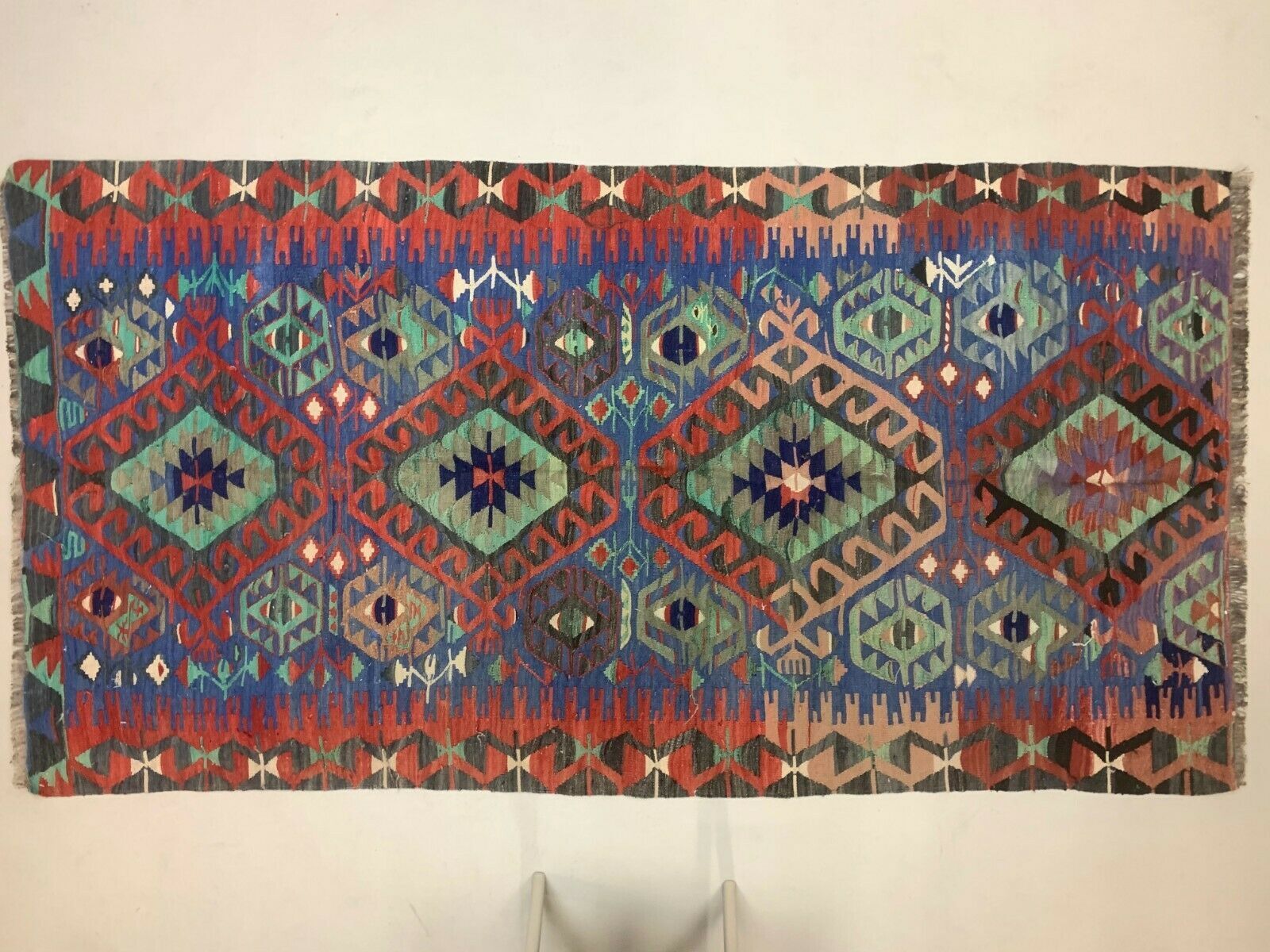 Turkish kilim rug 258x134 cm