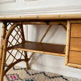 Vintage rattan desk