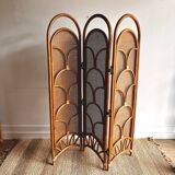 Paravent, cloison, paravent en rotin Bambou vintage