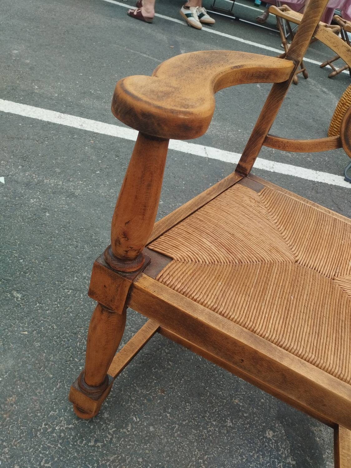 Pair of antique vintage Louis XVI style armchairs