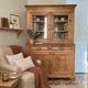 Antique two-body buffet in solid wood
