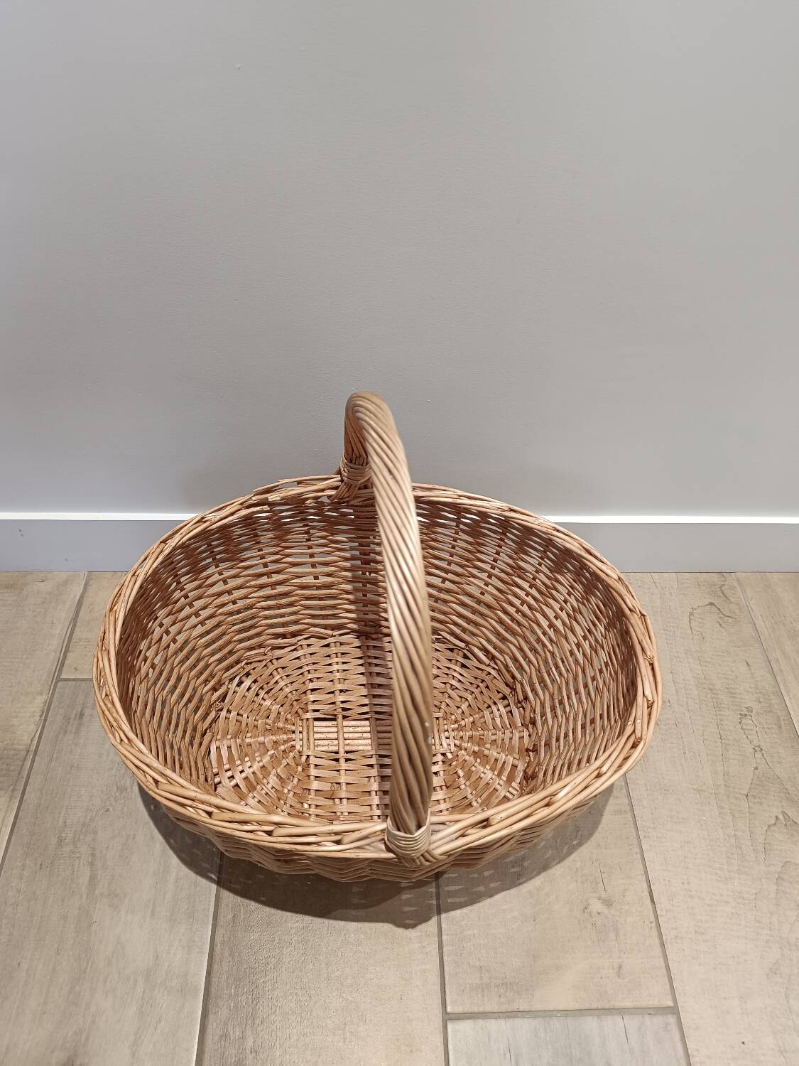 Vintage rattan wicker basket