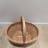 Vintage rattan wicker basket