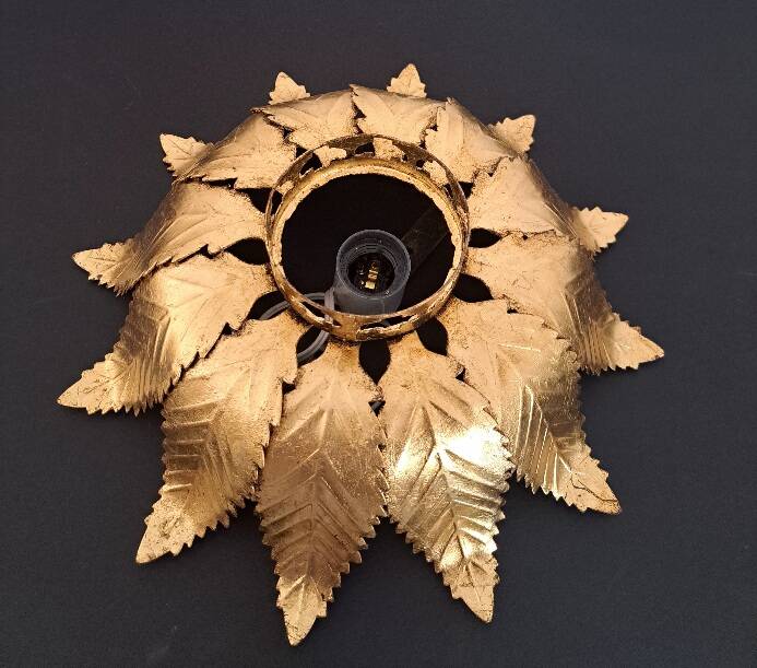 Gold metal ceiling light