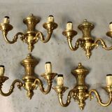Set of 4 bronze wall lights