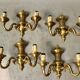 Set of 4 bronze wall lights