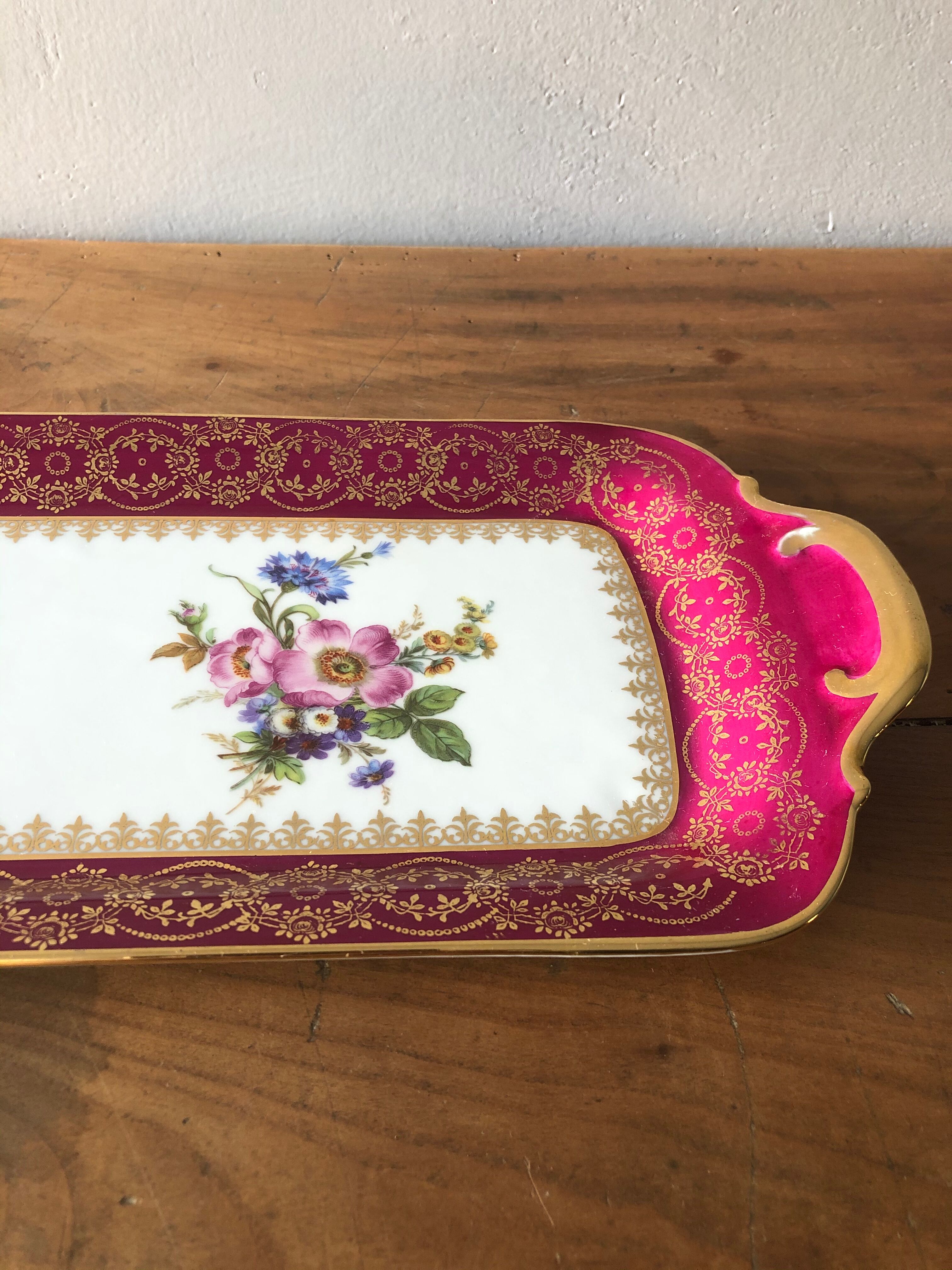 Cake dish, Limoges porcelain