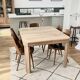Art Deco dining table made of solid wood.