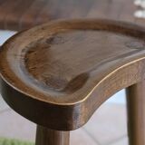 Tripod stool vintage brutalist design