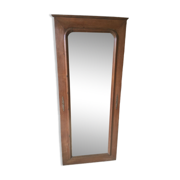 Bevelled oak mirror