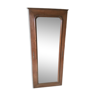 Beveled oak mirror