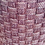 Vintage stool pouf in braided rope