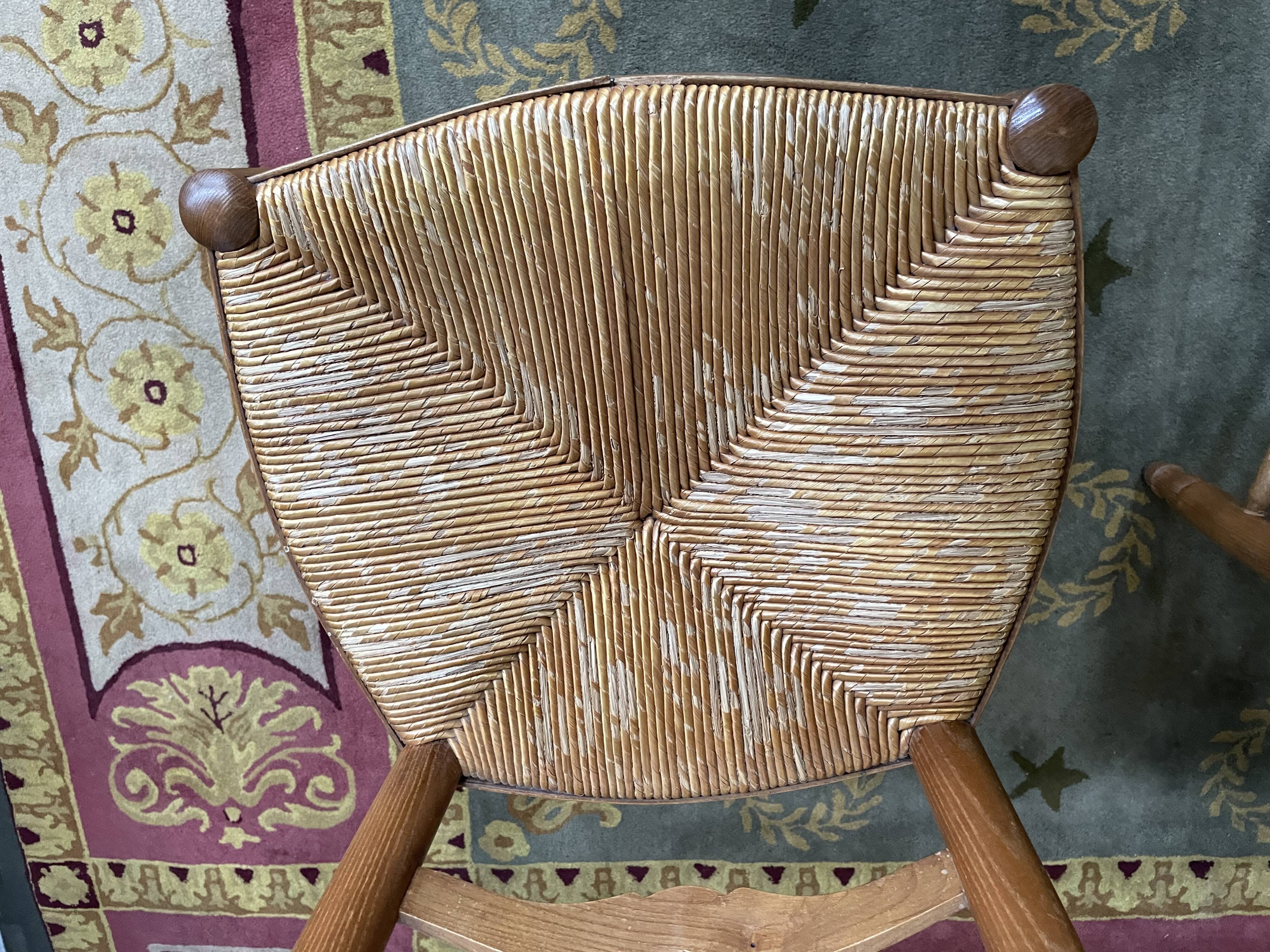 6 rustic ash mulched chairs