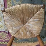 6 rustic ash mulched chairs