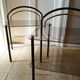 Pair of smoked glass side tables, end tables, 1980
