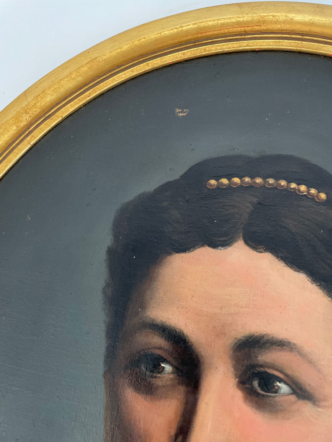 Oil painting on canvas, portrait of a woman.