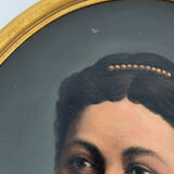 Oil painting on canvas, portrait of a woman.