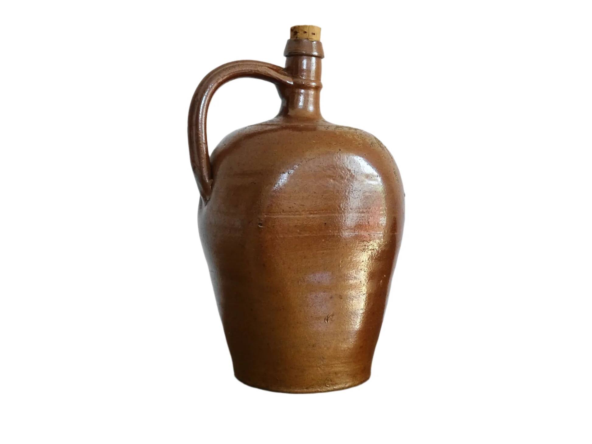 Pichet vintage en grès salé