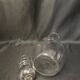 Crystal wine carafe with pewter decor and 20th century tasting stopper