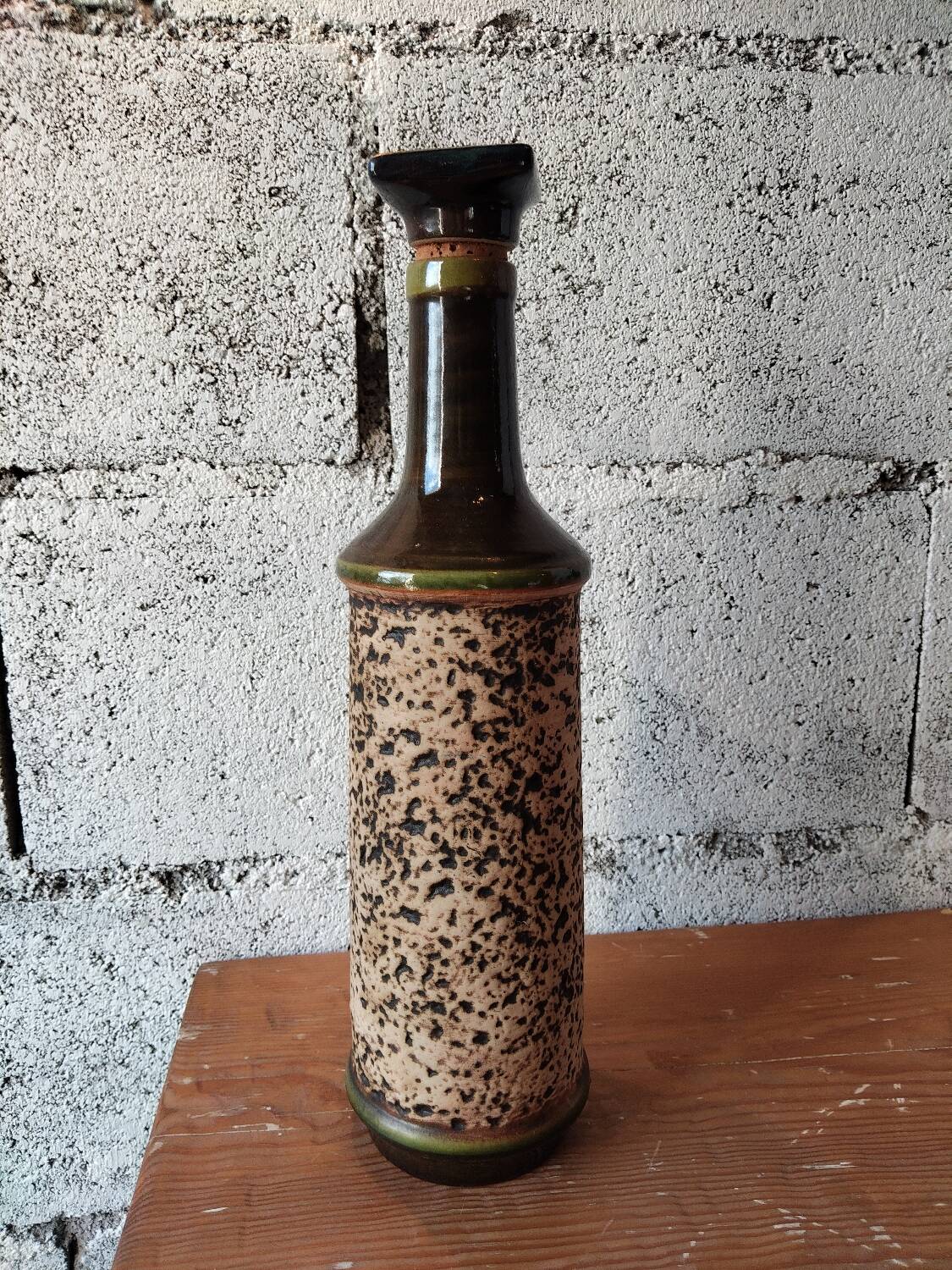 Large decorative bottle West Germany in ceramic – 1970s