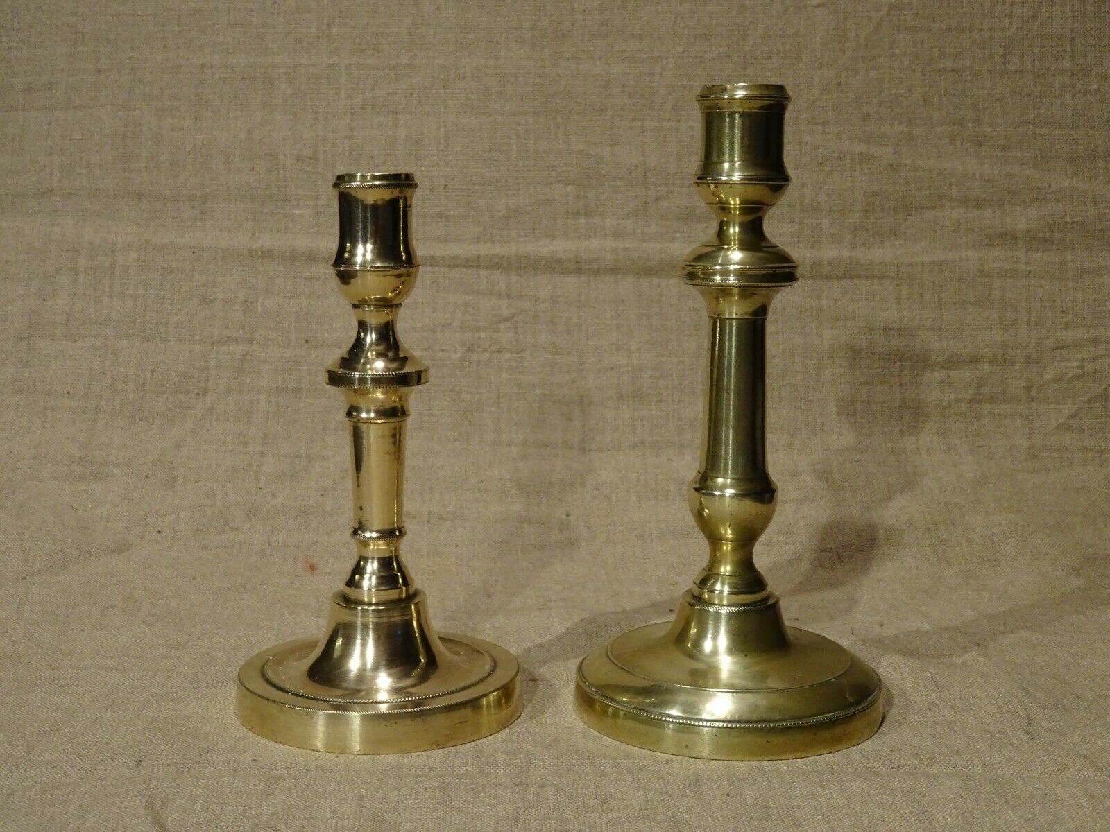 19th Brass Candlesticks