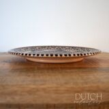 Vintage Hand Painted Tunisian Decorative Plate With Camel, Ornate Stoneware