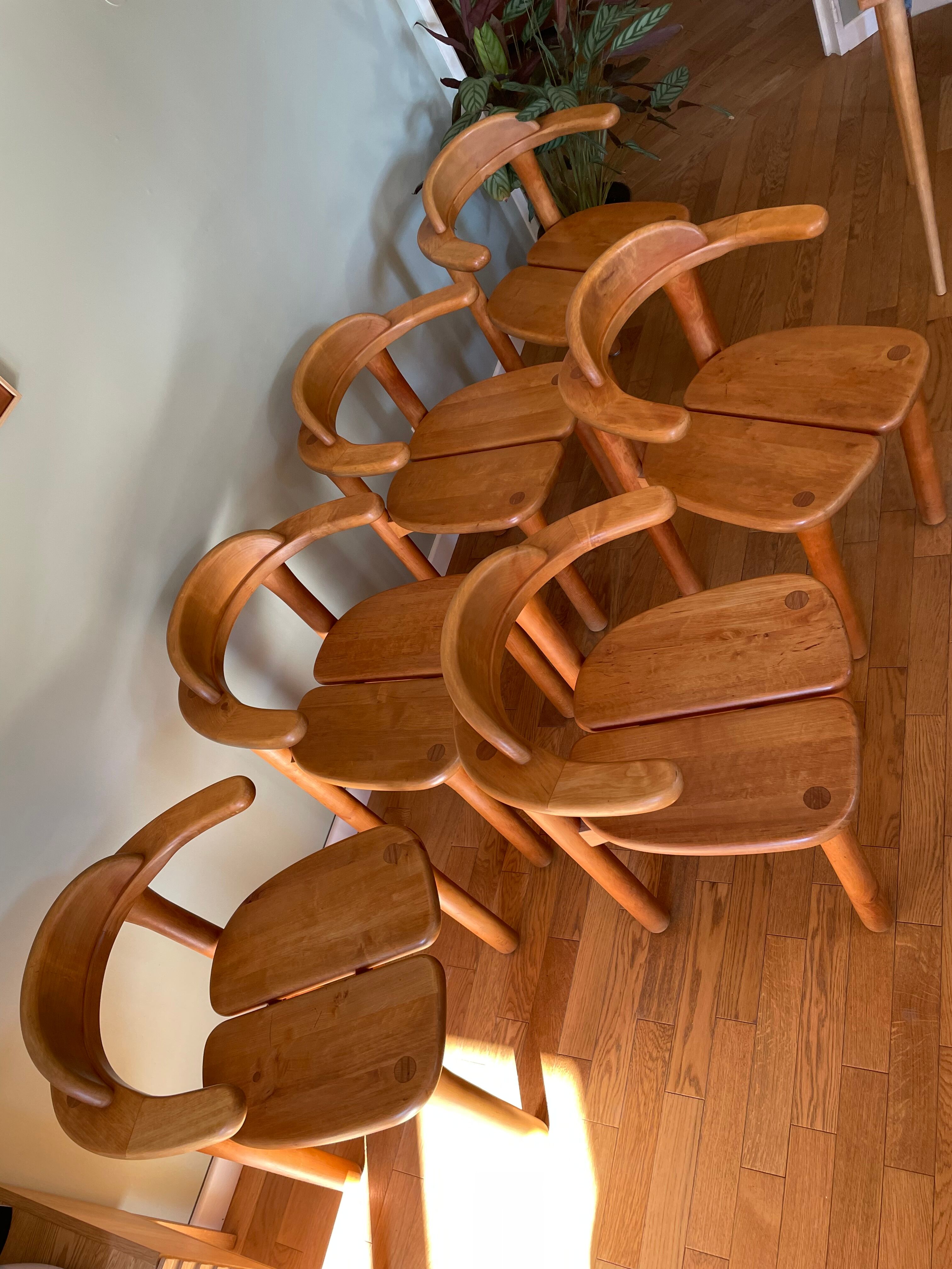 Set of 6 "Team 7" design chairs