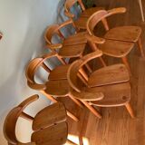 Set of 6 "Team 7" design chairs