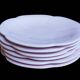 6 dessert plates Geneviève Lethu collection F for flower