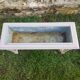 Removable galvanized interior gray wood planter