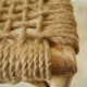Vintage handcrafted bamboo and rope stool