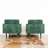 Customizable Pair Of Armchairs in Green, Poland 1970s.