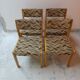 Lots of 4 vintage wooden chairs