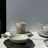 Modular Indonesian ceramic tableware service (6 elements + cups)