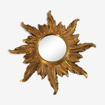 Mirror wood sun 58cm early 20th century