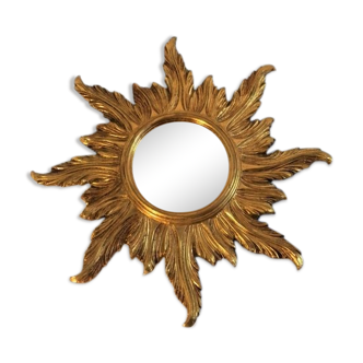 Mirror wood sun 58cm early 20th century