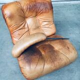 Mid-Century Modern Italian Leather Sectional Sofa by Ipe, Italy, 1970s, Set of 5